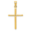 Gold Hollow Latin Cross Pendant