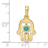 10k Turquoise Chamseh Pendant