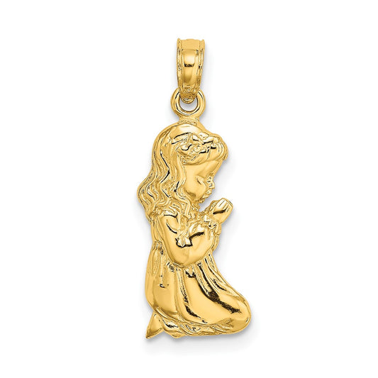 Gold Praying Child Pendant