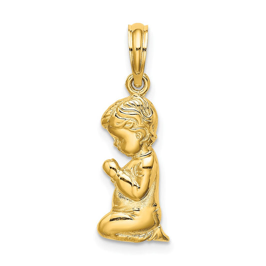 Gold Praying Child Pendant