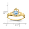 10k CZ Birthstone Claddagh Heart Rings