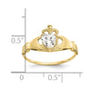 10k CZ Birthstone Claddagh Heart Rings