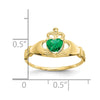 10k CZ Birthstone Claddagh Heart Rings