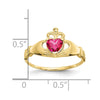10k CZ Birthstone Claddagh Heart Rings