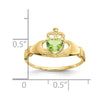10k CZ Birthstone Claddagh Heart Rings