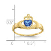 10k CZ Birthstone Claddagh Heart Rings