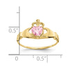 10k CZ Birthstone Claddagh Heart Rings