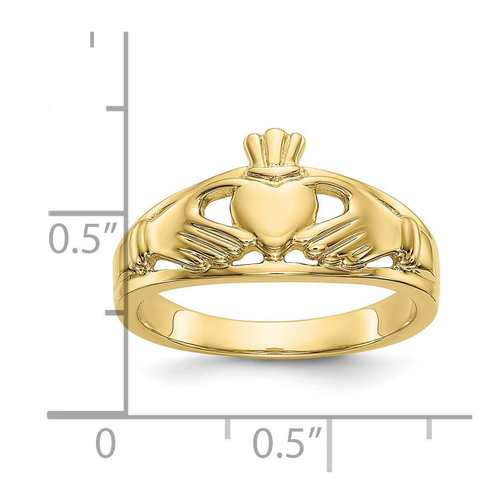 Gold Polished Claddagh Rings