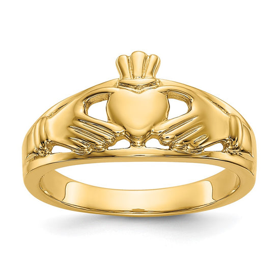 Gold Polished Claddagh Rings