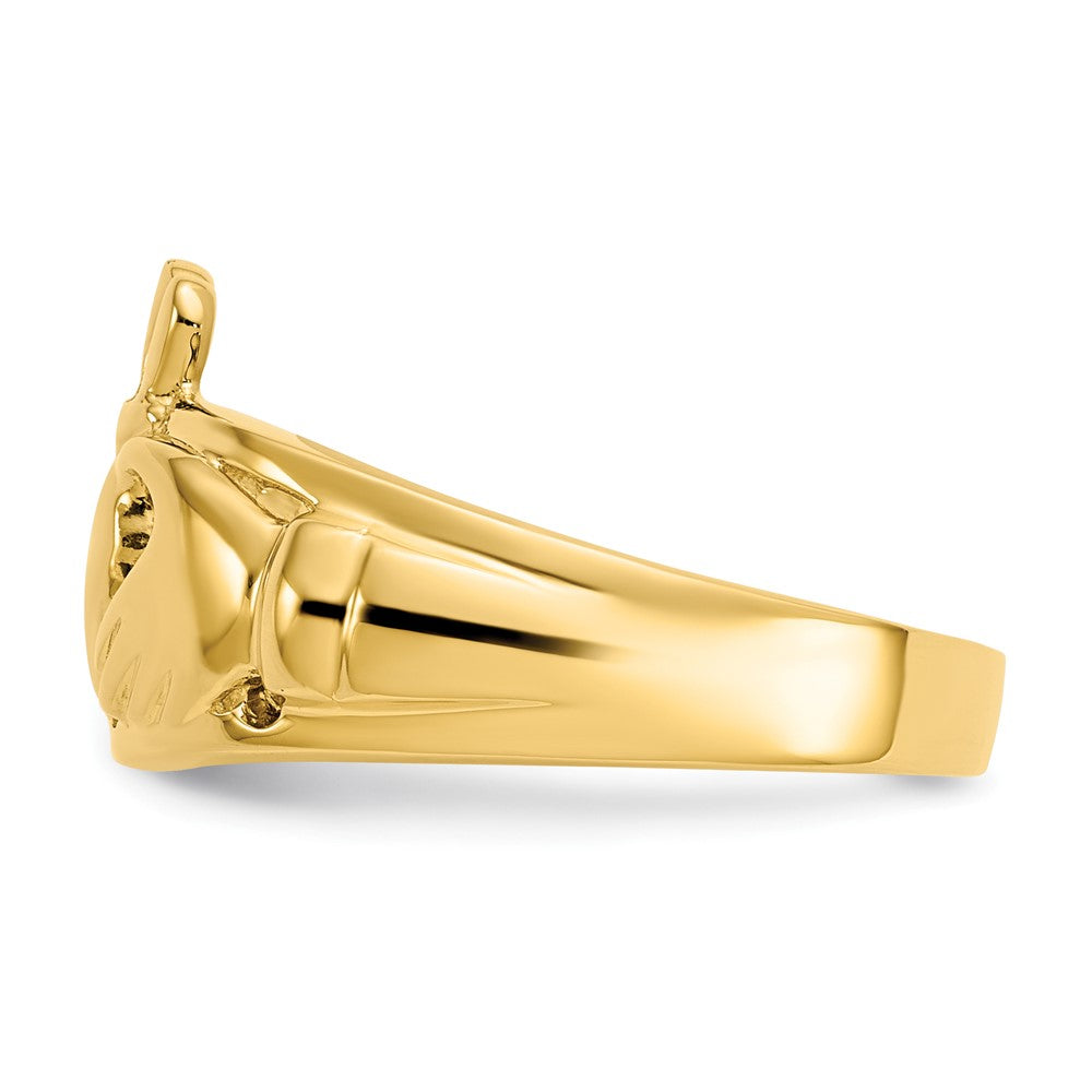 Gold Polished Claddagh Rings