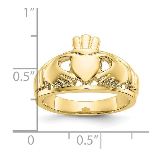 Gold Polished Claddagh Rings