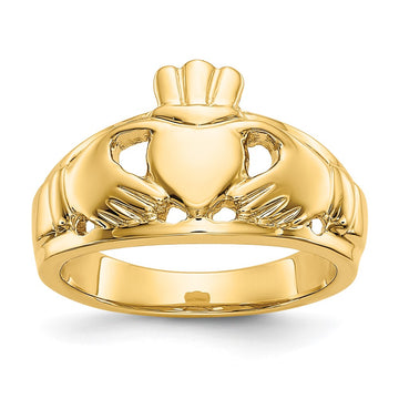 Gold Polished Claddagh Rings