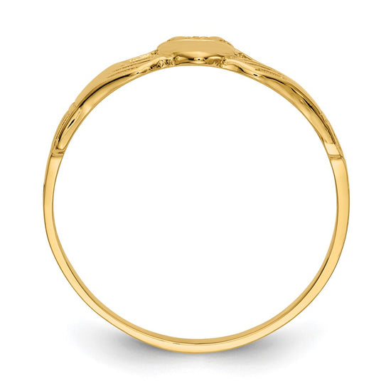 Gold Polished Claddagh Rings