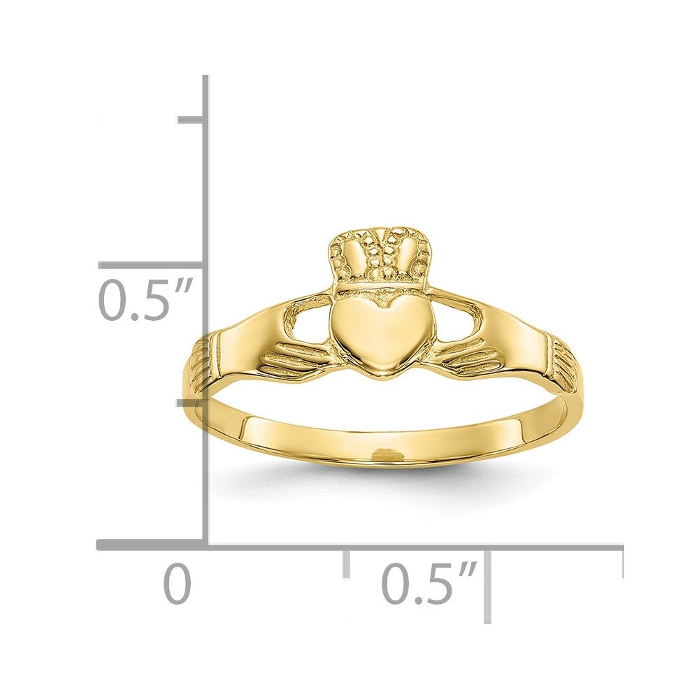 Gold Polished Claddagh Rings
