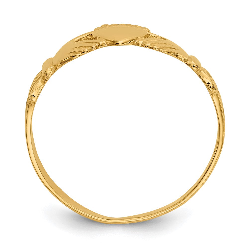 Gold Polished Claddagh Rings