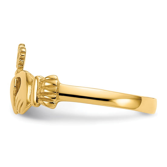 Gold Polished Claddagh Rings