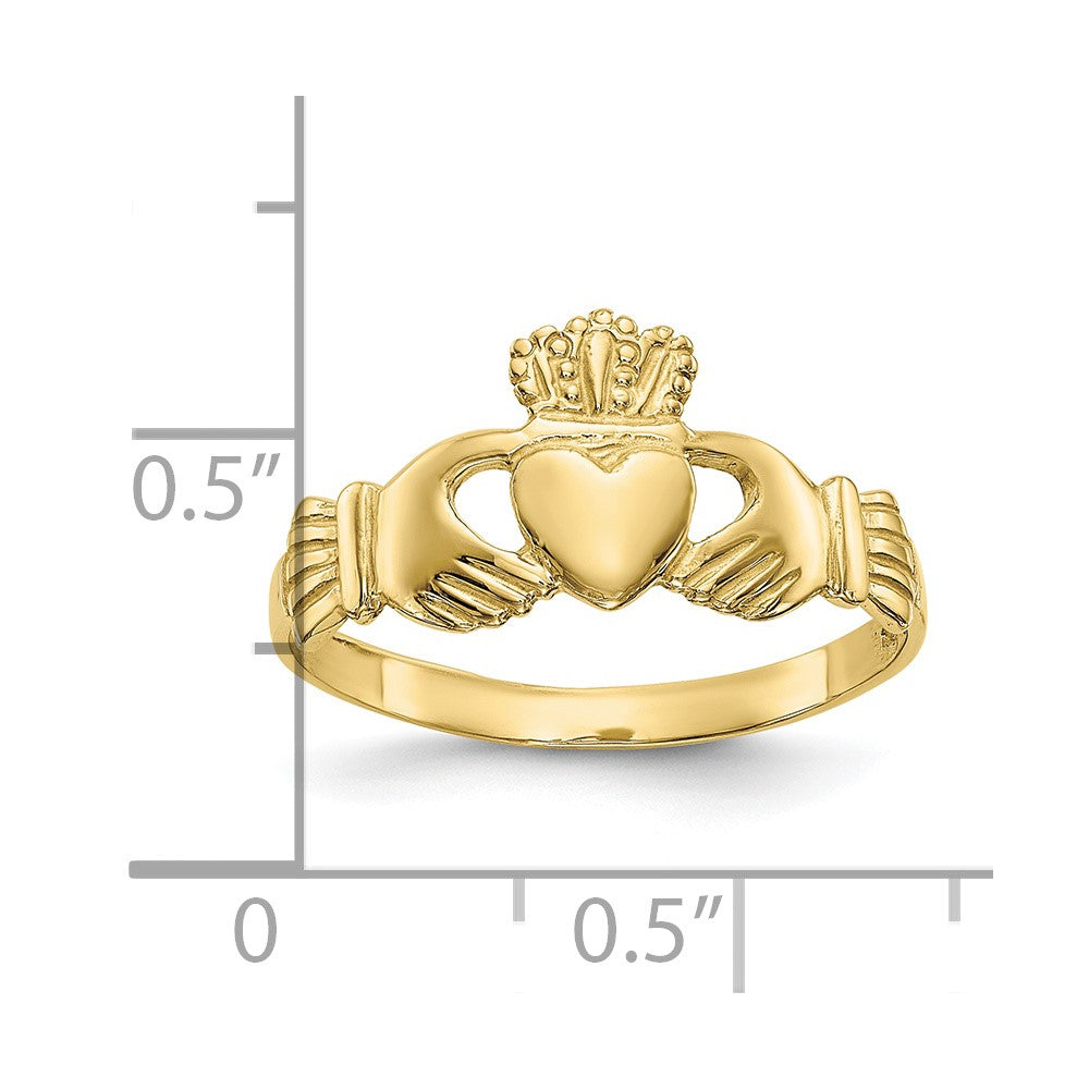 Gold Polished Claddagh Rings
