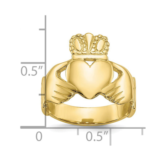 Gold Polished Claddagh Rings