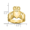 Gold Polished Claddagh Rings