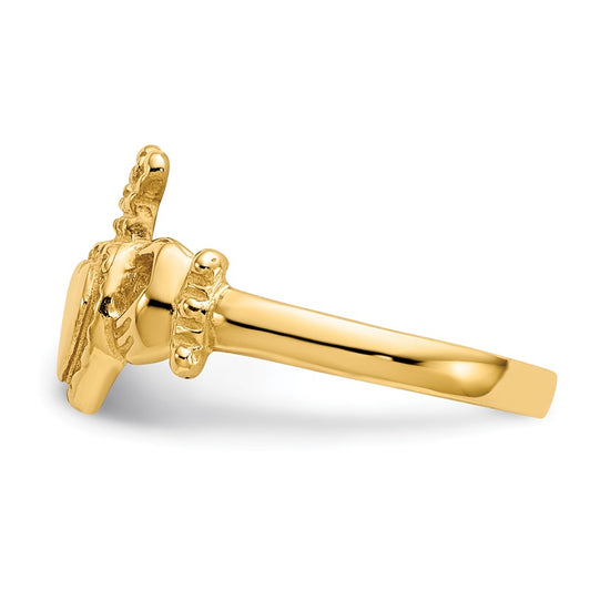 Gold Polished Claddagh Rings