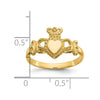 Gold Polished Claddagh Rings
