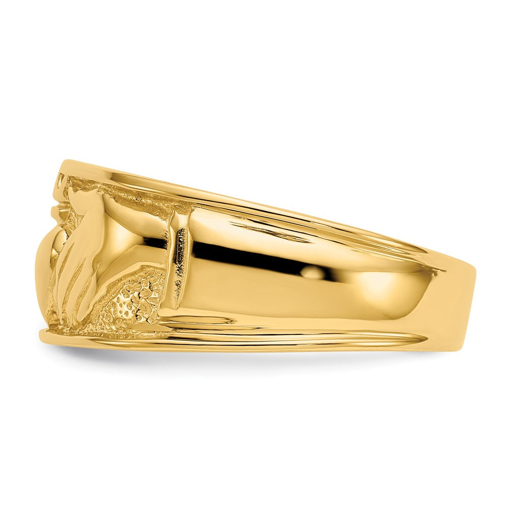 Gold Polished Claddagh Rings