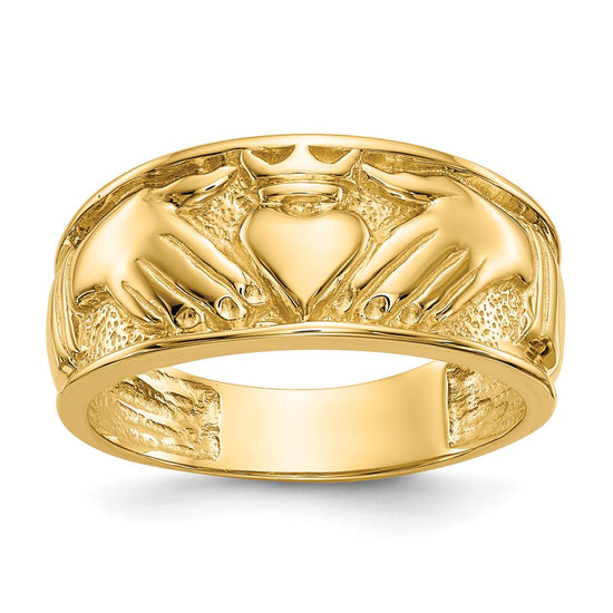 Gold Polished Claddagh Rings