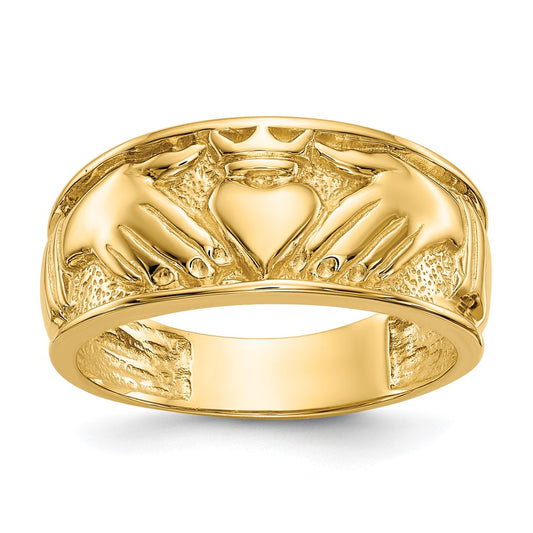 Gold Polished Claddagh Rings