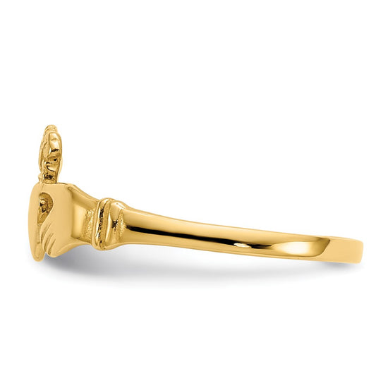 Gold Polished Claddagh Rings