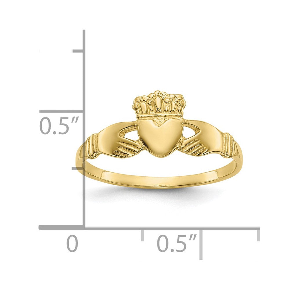 Gold Polished Claddagh Rings