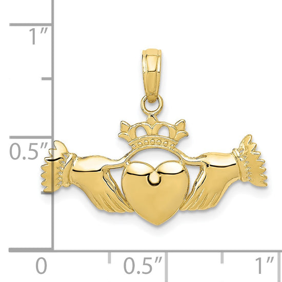 Gold Polished Claddagh Pendants
