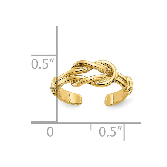 Gold Polished Infinity Toe Rings