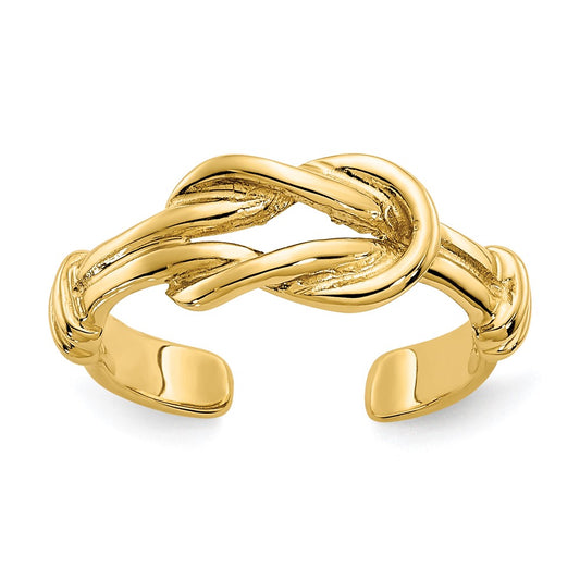 Gold Polished Infinity Toe Rings