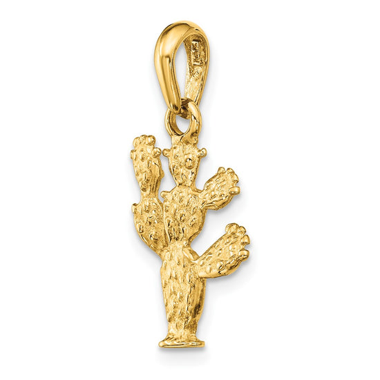 Gold Polished Cactus Pendants