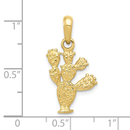 Gold Polished Cactus Pendants