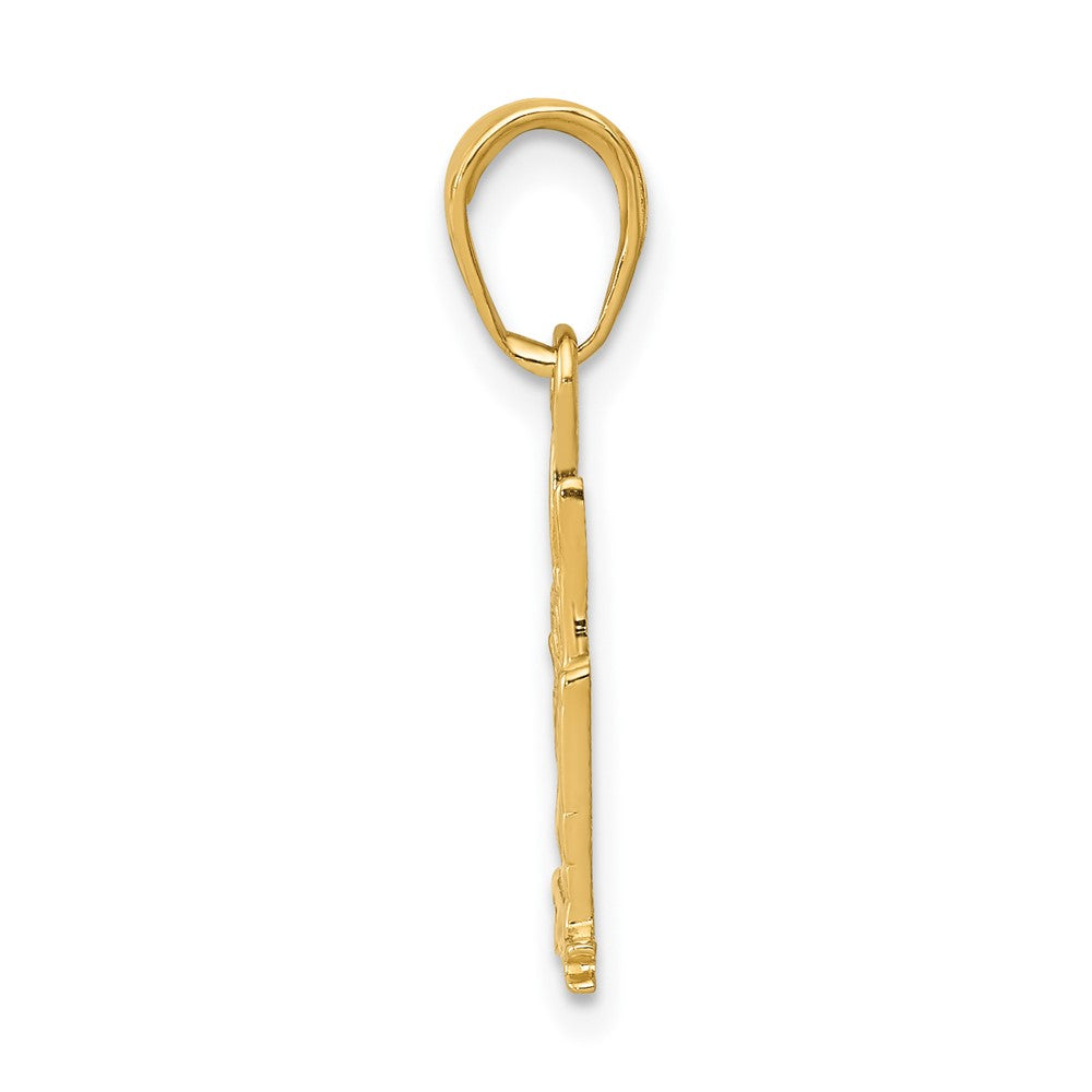 Gold Polished Cruise Ship Pendant