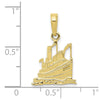 Gold Polished Cruise Ship Pendant