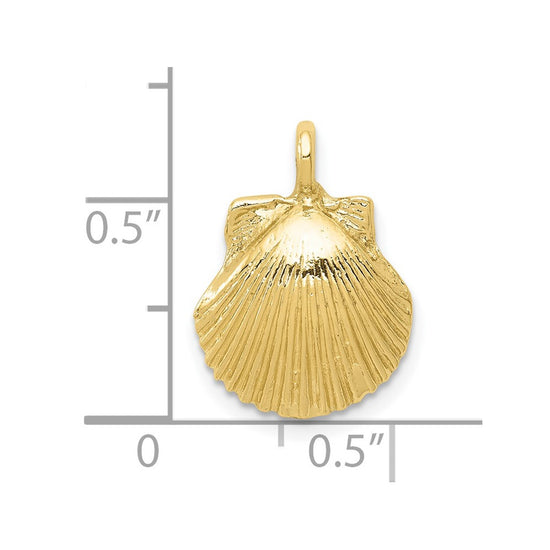 Gold Polished Sea Shell Pendants