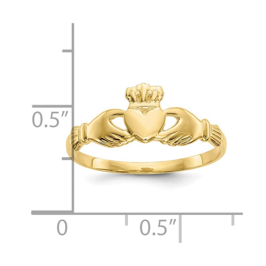 Gold Polished Claddagh Rings