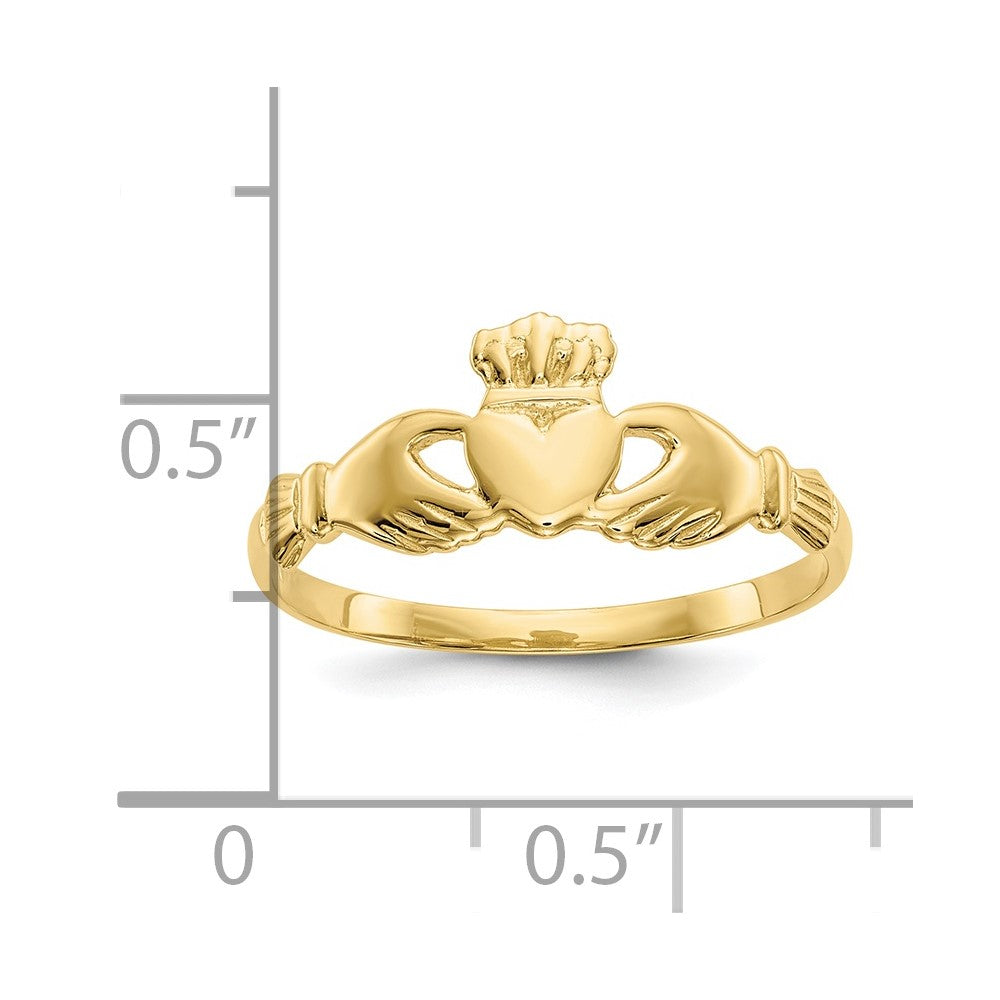 Gold Polished Claddagh Rings