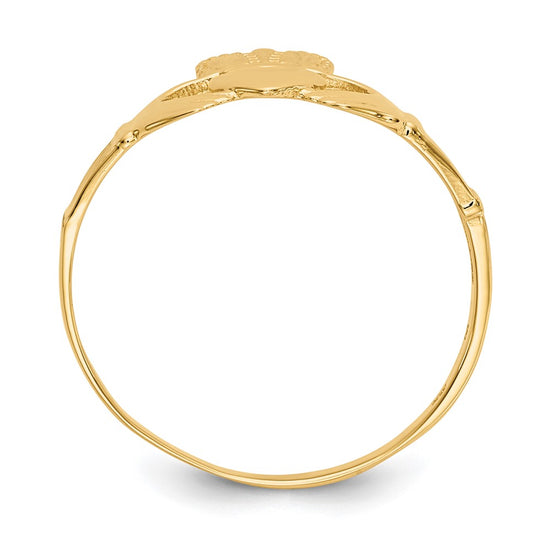 Gold Polished Claddagh Rings