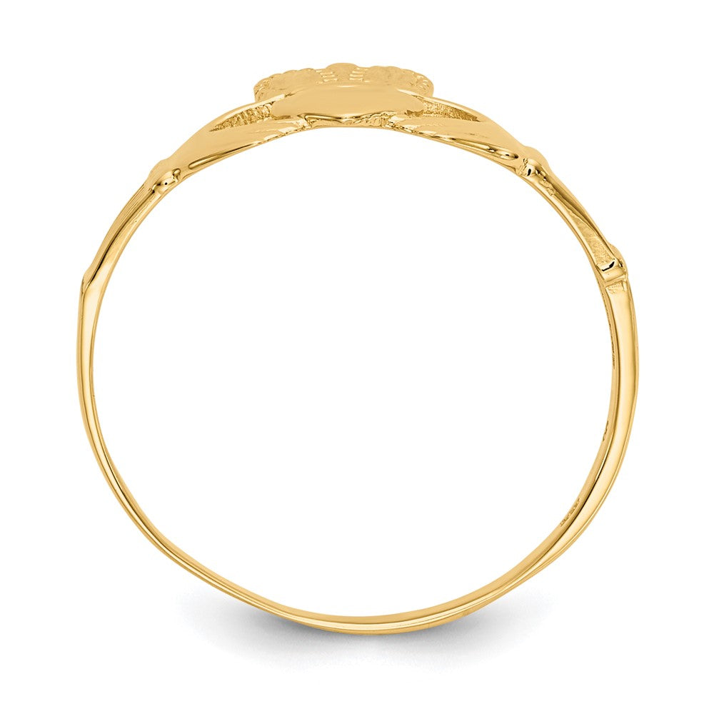Gold Polished Claddagh Rings