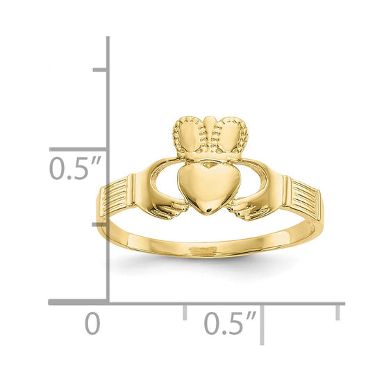 Gold Polished Claddagh Rings