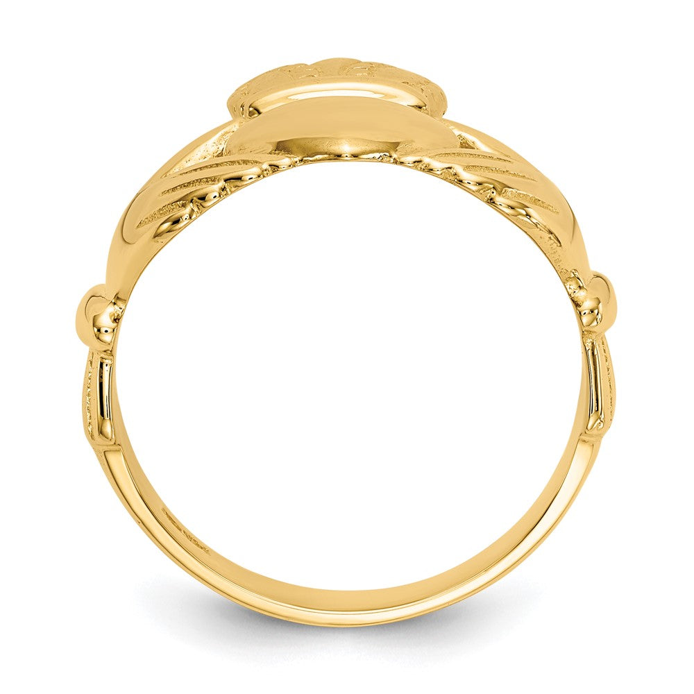 Gold Polished Claddagh Rings