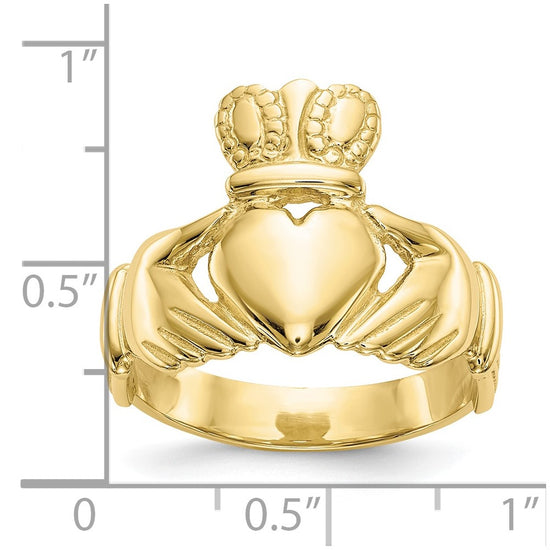 Gold Polished Claddagh Rings