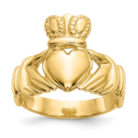Gold Polished Claddagh Rings