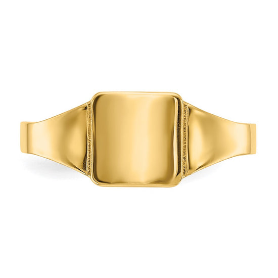 Gold Polished Children's Signet Rings