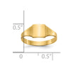 Gold Polished Children's Signet Rings
