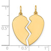 Gold Break-a-part Heart Charm
