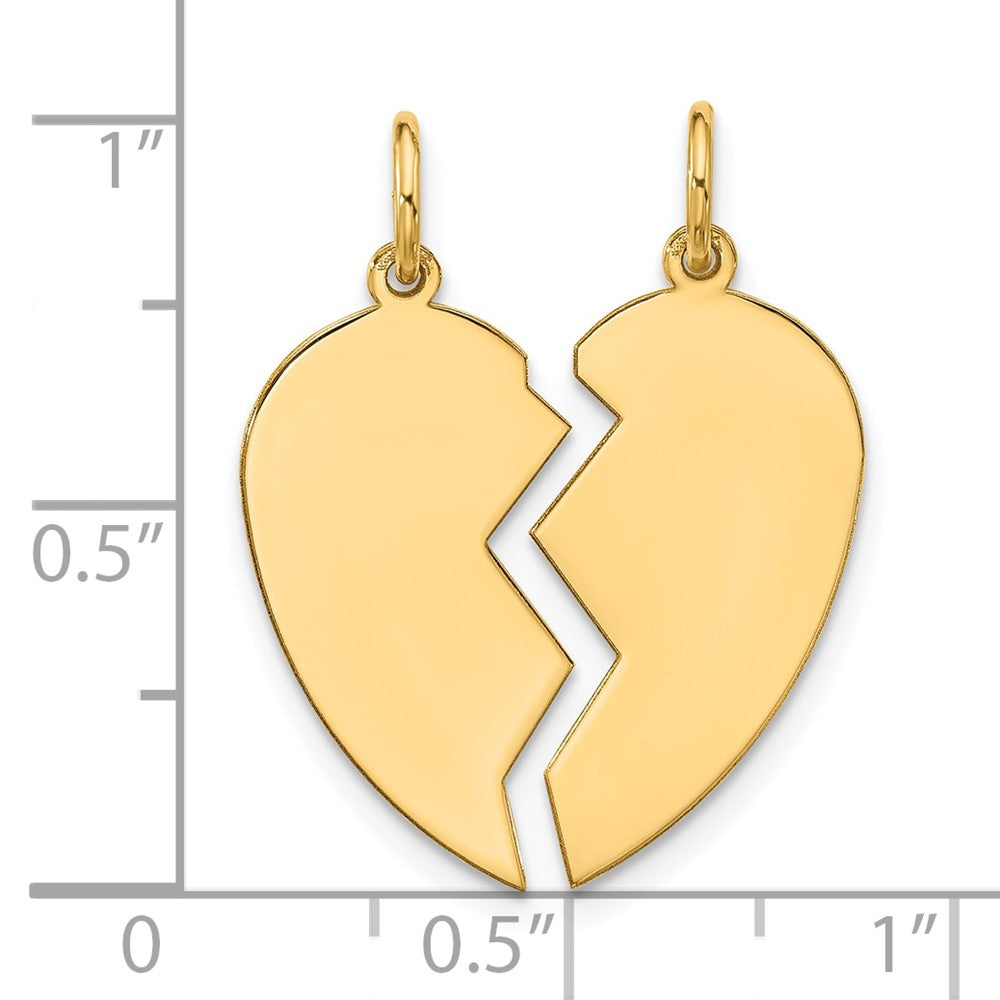 Gold Break-a-part Heart Charm